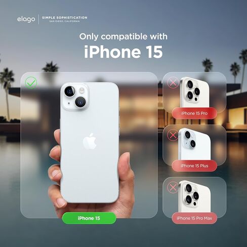جراب Elago متوافق مع iPhone 15، جراب من السيليكون السائل، غطاء واقٍ لكامل الجسم، مقاوم للصدمات، جراب هاتف نحيف، بطانة ناعمة من الألياف الدقيقة مضادة للخدش، 6.1 بوصة (أزرق فاتح) in Kuwait