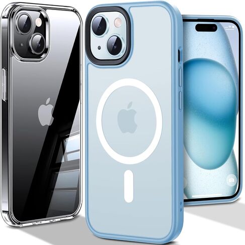 [رقم 1 جراب مغناطيسي قوي لهاتف iPhone 12/12 Pro لهاتف MagSafe [واقي عسكري مضاد للصدمات بطول 15 قدم] جراب هاتف iPhone 12 متين ومقاوم للصدمات من السيليكون غير اللامع لهاتف iPhone 12/12 Pro باللون الرمادي in Saudi Arabia