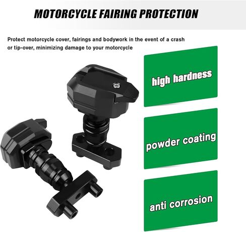 استبدال منزلقات الإطار لـ Kawasaki Z750 2007-2013/ Z1000 2007-2009/ Z800 2013-2016 CNC ألومنيوم أسود/أحمر/أزرق/ذهبي لمحرك الدراجة النارية حماية من السقوط (أسود) in Kuwait