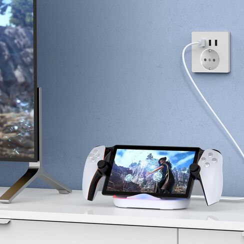 Charging Dock Station for Playstation Portal, Charger Stand for Ps Portal with RGB Light and USB C Charging Cable, Handheld Stand Holder for Playstation Portal in Saudi Arabia