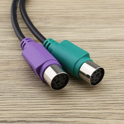 Create idea 2PCS PS2 to USB Adapter PS2 Keyboard and Mouse to USB Converter Cables Y Splitter Adapter Plug and Play Support PS2 Port of KVM Switch 20cm in Saudi Arabia