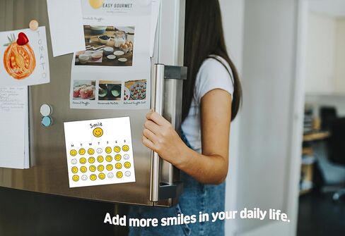 Pack of 12 Months Reward Chart Smile Stickers for Kids and Incentive Board to Motivate Toddler, Kid, Teen, Teacher for Behavior Potty Chore Homework Routine Awards Decals in Kuwait