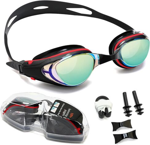 Body+ Nearsighted Swim Goggles, Shortsighted Optical Mirror/Non-Mirror Lens Swimming Goggles Anti-Fog for Adult Men Women in Saudi Arabia