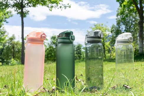 Water Bottle BPA Free Tritan with Time Markers, 30oz Large Durable Gym Plastic Bottle for Fitness, Outdoor Enthusiasts, Leakproof White (Pack of 1) in Saudi Arabia
