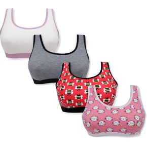 حمالات صدر للتدريب من القطن مع طبقات امامية مزدوجة للمراهقين من دي شيكا - عبوة من 5 قطع in Kuwait