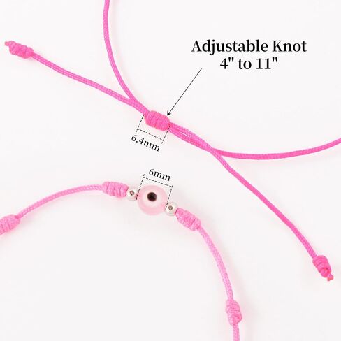Poxtex 9pcs Evil Eye 7 Knot Lucky Bracelets, Cute Dainty Adjustable Red String Amulet for Women Men Baby Boys & Girls with Gold Bead, Christmas Gifts for Friend Protection Jewelry Hand Bracelet, Valentines Day Gifts for Her Him in Saudi Arabia