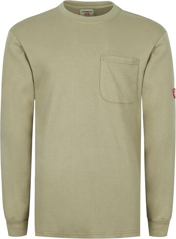 قمصان TICOMELA FR للرجال قميص مقاوم للهب NFPA2112/CAT2 7oz قمصان رجالية مقاومة للحريق بأكمام طويلة هينلي in Kuwait