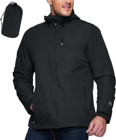 Outdoor Ventures Men's Packable Rain Jacket Waterproof Raincoat with Hood in Saudi Arabia