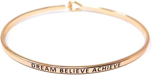 by you Inspirational Wifey Message Engraved Thin Cuff Bangle Hook Bracelet (Wifey-Silver, Brass) in Kuwait