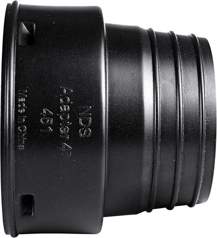NDS 451 4" Corrugated Hub Adaptor , Black in Saudi Arabia