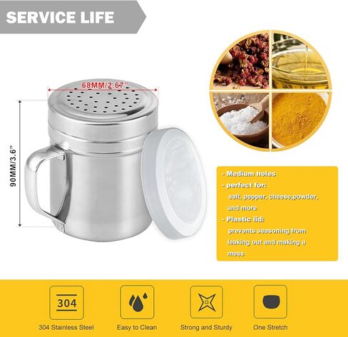 CNQLIS Popcorn Scoop and Salt Shaker, Stainless Steel Popcorn Scooper French Fry Scoop Serving Spoon for Filling Foods into Bags Boxs, Home Theater Popcorn Machine Accessories in Kuwait