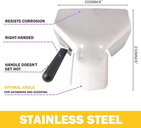 CNQLIS Popcorn Scoop and Salt Shaker, Stainless Steel Popcorn Scooper French Fry Scoop Serving Spoon for Filling Foods into Bags Boxs, Home Theater Popcorn Machine Accessories in Kuwait