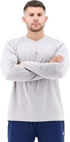 TYR Men's Long Sleeve Sun Protection Performance T-Shirt UPF 50+ in Saudi Arabia