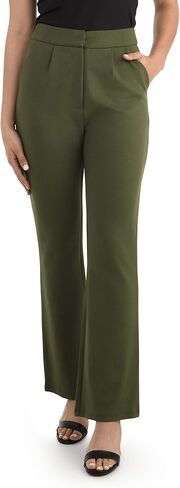 Fruit of the Loom Women's High Waisted Pleated Fit and Flare Pants in Saudi Arabia