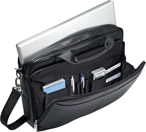 Samsonite Leather Slim Briefcase, Black, 16 Inch in Saudi Arabia