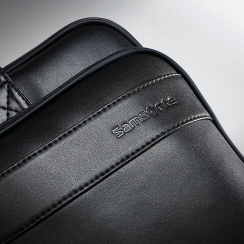 Samsonite Leather Slim Briefcase, Black, 16 Inch in Saudi Arabia