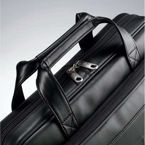 Samsonite Leather Slim Briefcase, Black, 16 Inch in Saudi Arabia