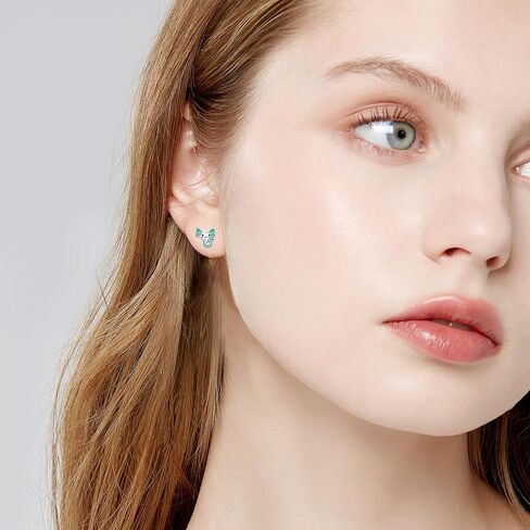 925 Sterling Silver Axolotl Earrings White Gold/Rose Gold Axolotl Jewelry for Women Girls Pink/Blue Axolotl Gifts in Saudi Arabia