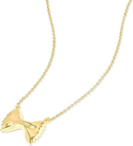 Wanderlust + Co Bow Tie Pasta Gold Necklace 14K Gold Plated Jewelry Hypoallergenic Shower-safe in Saudi Arabia