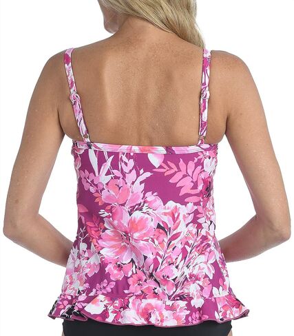 Maxine Of Hollywood Women's Ruffle Front Tankini Swimsuit Top in Saudi Arabia