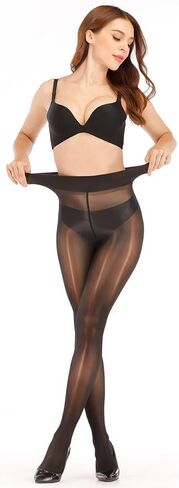 ARRUSA Women's Super Sexy Shiny Sheer Control Top Footed Tights Silk Stockings Ultra Shimmery High Waist Pantyhose…… in Kuwait