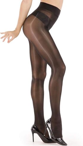 ARRUSA Women's Super Sexy Shiny Sheer Control Top Footed Tights Silk Stockings Ultra Shimmery High Waist Pantyhose…… in Kuwait
