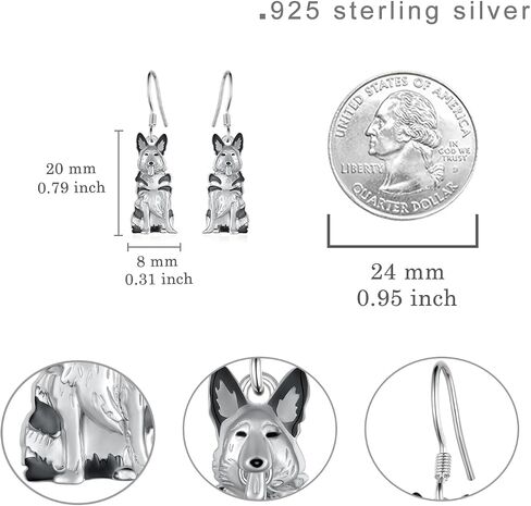 Cute Schnauzer/Golden Retriever Earrings 925 Sterling Silver Dog Dangle Earrings Dog Jewelry Gifts for Women Girls Dog Lover in Saudi Arabia