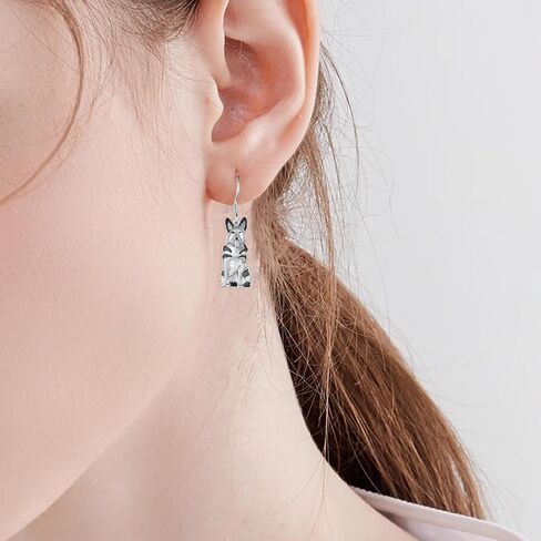 Cute Schnauzer/Golden Retriever Earrings 925 Sterling Silver Dog Dangle Earrings Dog Jewelry Gifts for Women Girls Dog Lover in Saudi Arabia