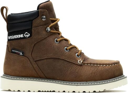 Wolverine Women's Trade Wedge Waterproof Steel Toe 6" Construction Boot, Sudan Brown, 7 Wide in Saudi Arabia