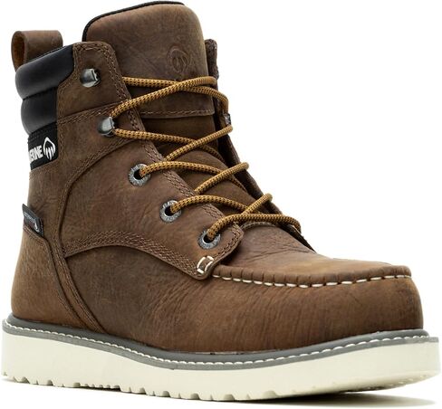 Wolverine Women's Trade Wedge Waterproof Steel Toe 6" Construction Boot, Sudan Brown, 7 Wide in Saudi Arabia