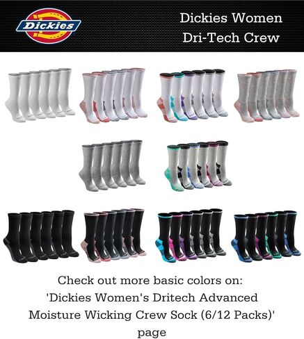 Dickies Women's Dri-tech Moisture Control Crew Socks Multipack in Saudi Arabia