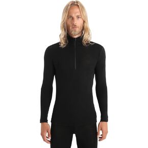 Icebreaker Men's Everyday Long-Sleeved Shirt with Half Zip – Functional Shirt Men's – 100% Merino Wool Base Layer, espresso, L in Kuwait