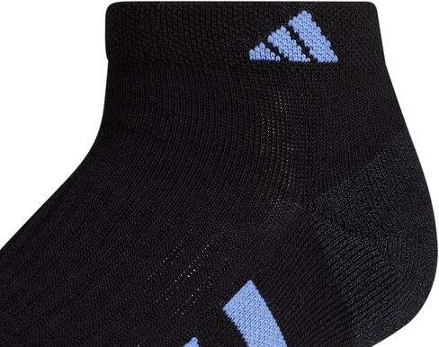 adidas Women's Cushioned Low Cut Socks (3-pair) With Arch Compression, Silver Dawn Grey/White/Wonder Blue, Medium in Saudi Arabia