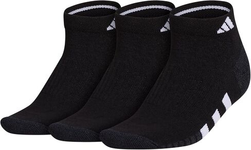 adidas Women's Cushioned Low Cut Socks (3-pair) With Arch Compression, Silver Dawn Grey/White/Wonder Blue, Medium in Saudi Arabia