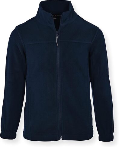 Swiss Alps Boys Full Zip Polar Fleece Jacket, Black, 10/12 in Saudi Arabia