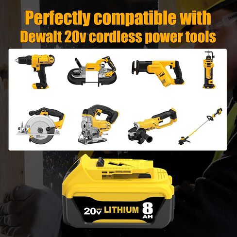 Upgraded to 3600mAh Replacement Battery Compatible with Dewalt 7.2V Battery DW9057 DE9057 DE9085 DW920K DW920K2 DW925K DW925K2 DW968K Cordless Power Tool 2 Pack in Saudi Arabia