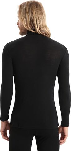 Icebreaker Men's Everyday Long-Sleeved Shirt with Half Zip – Functional Shirt Men's – 100% Merino Wool Base Layer, espresso, L in Kuwait