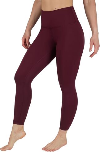 Yogalicious High Waist Squat Proof Criss Cross V-Back Ankle Length Leggings - Windsor Wine Lux 25" - Large in Saudi Arabia