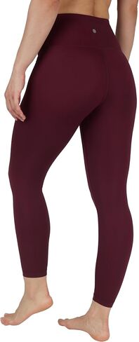 Yogalicious High Waist Squat Proof Criss Cross V-Back Ankle Length Leggings - Windsor Wine Lux 25" - Large in Saudi Arabia
