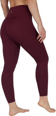 Yogalicious High Waist Squat Proof Criss Cross V-Back Ankle Length Leggings - Windsor Wine Lux 25" - Large in Saudi Arabia
