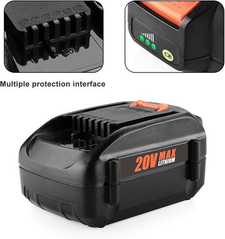 AYTXTG 2 حزمة 6.5Ah استبدال بطارية ليثيوم Worx 20V، متوافقة مع بطارية Worx 20V WA3578 WA3575 WA3520 WA3525 WG151s WG155s WG251s WG255s WG540s WG545s WG890 WG891 أدوات كهربائية لاسلكية in Saudi Arabia