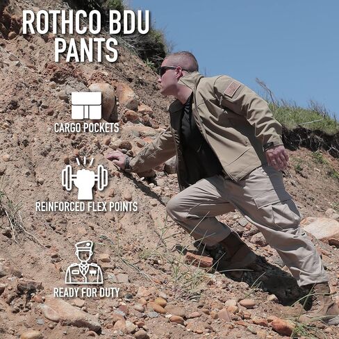 Rothco 22431 Tactical BDU Cargo Pants Size : 3XL (47"-51" Waist),Color : Work Brown in Saudi Arabia