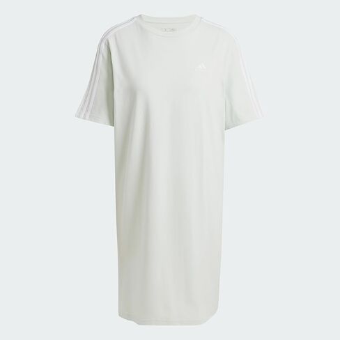 أديداس 3-Stripes Boyfriend تي شيرت فستان أخضر جامعي / أبيض LG in Saudi Arabia
