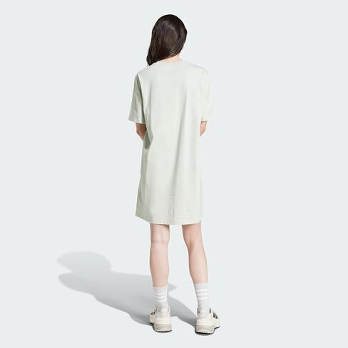 أديداس 3-Stripes Boyfriend تي شيرت فستان أخضر جامعي / أبيض LG in Saudi Arabia