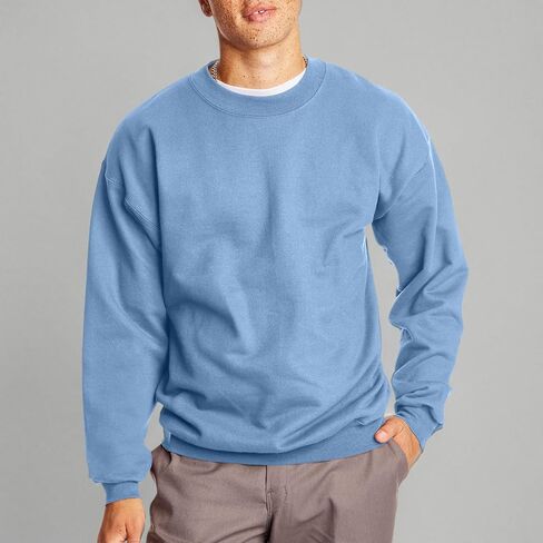Hanes Men's Ultimate Cotton Heavyweight, Light Blue, Small in Saudi Arabia