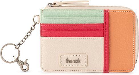 The Sak Iris Wallet in Leather, Elevated Everyday Purse with Keychain, Includes Credit Card Holders & Clear ID Window, Meadow in Saudi Arabia