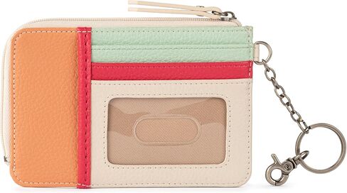 The Sak Iris Wallet in Leather, Elevated Everyday Purse with Keychain, Includes Credit Card Holders & Clear ID Window, Meadow in Saudi Arabia