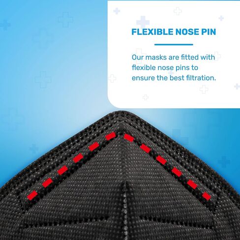 جيدًا قبل قناع الوجه القابل للتصرف KN95 | قناع ملفوف بشكل فردي مع حلقة أذن قابلة للتعديل - 10 عبوات. in Kuwait