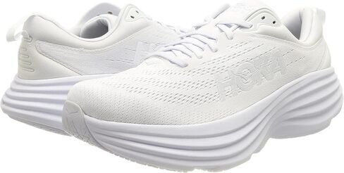 Hoka Women's Bondi 8 Sneaker, White/White, 8 in Kuwait