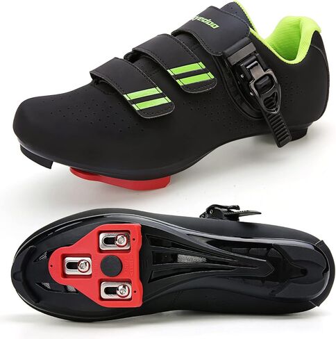 احذية ركوب الدراجات للرجال والنساء متوافقة مع احذية بيلاتون للدراجات الهوائية ودراجات الطرق مثبتة مسبقا مع مشابك دلتا ودواسة للاستخدام الداخلي والخارجي in Kuwait